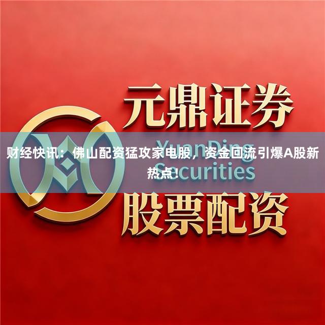 财经快讯：佛山配资猛攻家电股，资金回流引爆A股新热点！