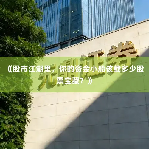 《股市江湖里，你的资金小船该载多少股票宝藏？》
