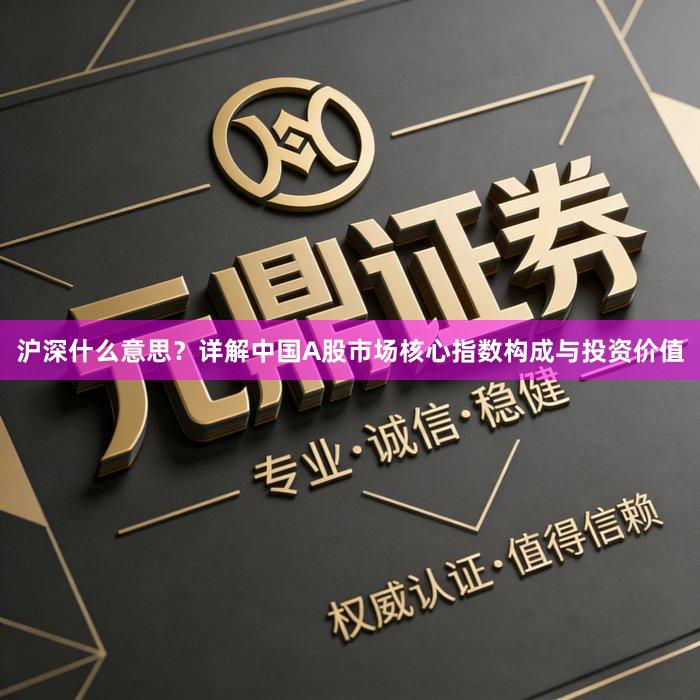 沪深什么意思？详解中国A股市场核心指数构成与投资价值