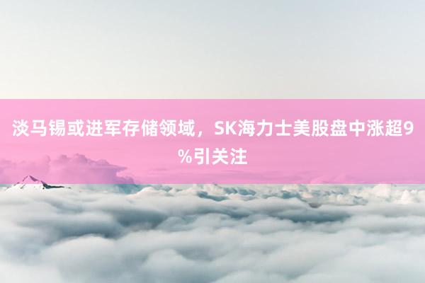 淡马锡或进军存储领域，SK海力士美股盘中涨超9%引关注
