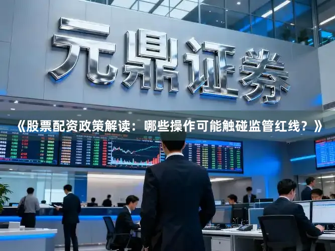 《股票配资政策解读：哪些操作可能触碰监管红线？》