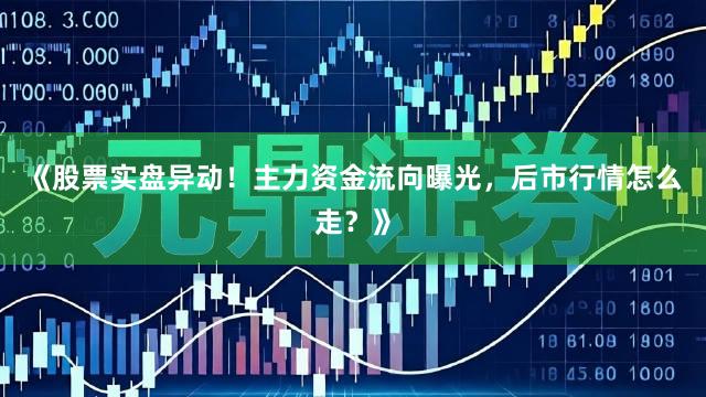 《股票实盘异动！主力资金流向曝光，后市行情怎么走？》