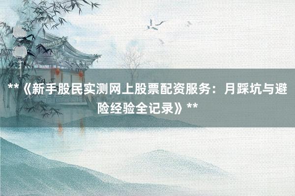 **《新手股民实测网上股票配资服务：月踩坑与避险经验全记录》**