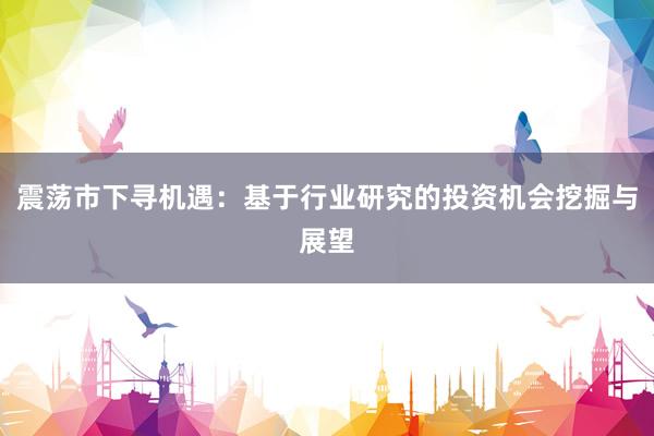震荡市下寻机遇：基于行业研究的投资机会挖掘与展望
